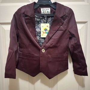 Deep Burgundy two piece suit - kids